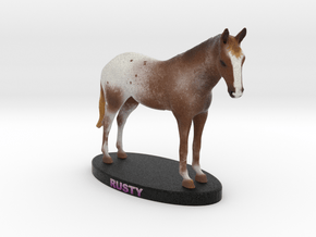 Custom Horse Figurine - Rusty in Full Color Sandstone