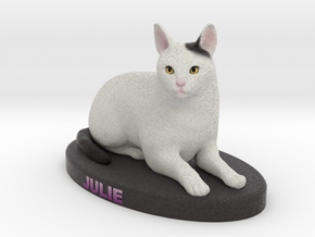 Custom Cat Figurine - Julie in Full Color Sandstone