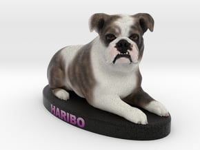 Custom Dog Figurine - Haribo in Full Color Sandstone