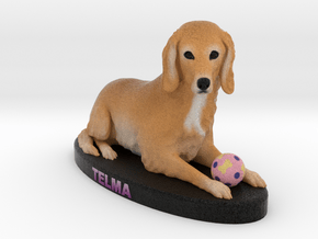 Custom Dog Figurine - Telma in Full Color Sandstone
