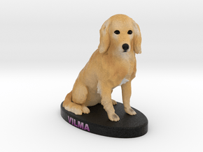 Custom Dog Figurine - Vilma in Full Color Sandstone