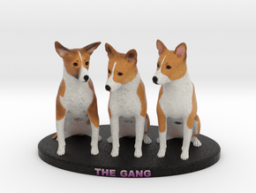 Custom Dog Figurine - Gang in Full Color Sandstone