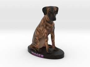 Custom Dog Figurine - Tigger in Full Color Sandstone