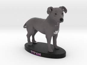 Custom Dog Figurine - Titan in Full Color Sandstone