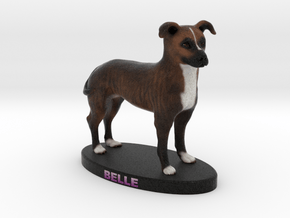 Custom Dog Figurine - Belle in Full Color Sandstone