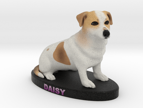 Custom Dog Figurine - Daisy in Full Color Sandstone