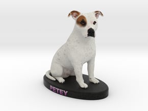 Custom Dog Figurine - Petey in Full Color Sandstone