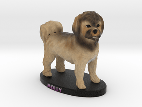 Custom Dog Figurine - Molly in Full Color Sandstone