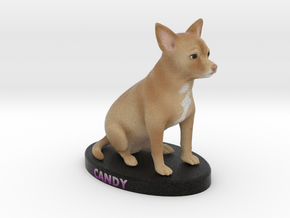 Custom Dog Figurine - Candy in Full Color Sandstone