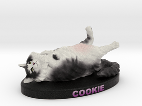 Custom Cat Figurine - Cookie in Full Color Sandstone
