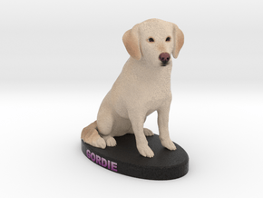 Custom Dog Figurine - Gordie in Full Color Sandstone