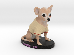 Custom Dog Figurine - Chiquita in Full Color Sandstone