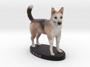 Custom Dog Figurine - Kaia in Full Color Sandstone