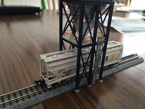 'N Scale' - 16'x16' Loadout Structure Frame in Tan Fine Detail Plastic