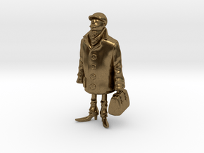 Man holding a suitcase in Natural Bronze