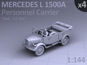 Mercedes L 1500 A - PERSONNEL CARRIER - (4 pack) in Tan Fine Detail Plastic
