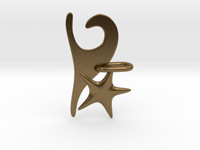 Wave and Starfish in Natural Bronze
