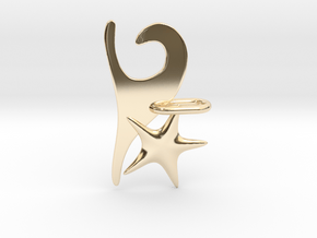 Wave and Starfish in 14K Yellow Gold