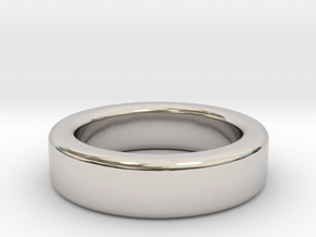 Ring Size 8 (filleted) in Rhodium Plated Brass