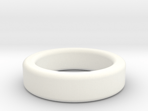 Ring Size 8 (filleted) in White Processed Versatile Plastic