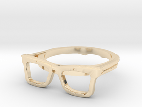 Hipster Glasses Ring Origin Size 10 (size 6-10) in 14K Yellow Gold