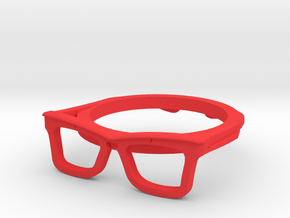 Hipster Glasses Ring Origin Size 10 (size 6-10) in Red Processed Versatile Plastic