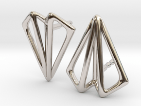 Paper Plane -earrings in Platinum