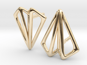 Paper Plane -earrings in 14k Gold Plated Brass