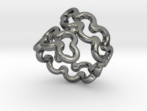 Jagged Ring 15 - Italian Size 15 in Fine Detail Polished Silver