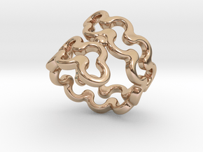Jagged Ring 15 - Italian Size 15 in 14k Rose Gold Plated Brass