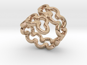 Jagged Ring 16 - Italian Size 16 in 14k Rose Gold Plated Brass
