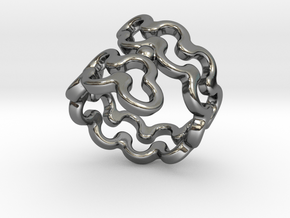 Jagged Ring 17 - Italian Size 17 in Fine Detail Polished Silver