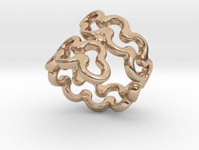 Jagged Ring 18 - Italian Size 18 in 14k Rose Gold Plated Brass
