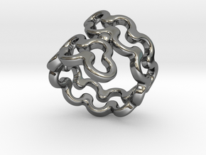 Jagged Ring 19 - Italian Size 19 in Fine Detail Polished Silver