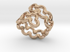 Jagged Ring 19 - Italian Size 19 in 14k Rose Gold Plated Brass