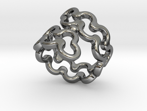 Jagged Ring 20 - Italian Size 20 in Fine Detail Polished Silver
