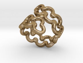 Jagged Ring 20 - Italian Size 20 in Polished Gold Steel