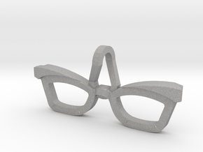 Hipster Glasses Pendant Female in Aluminum