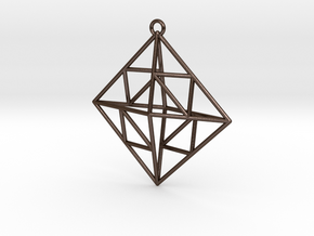 OCTAHEDRON Earring / Pendant Nº2 in Polished Bronze Steel