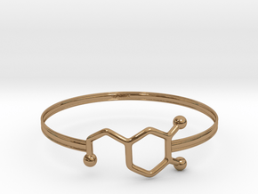 Dopamine Bracelet - small 65mm diameter in Polished Brass