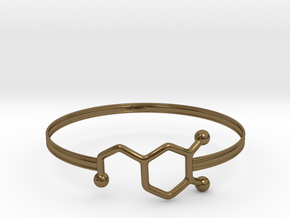 Dopamine Bracelet - small 65mm diameter in Polished Bronze
