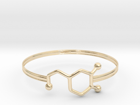 Dopamine Bracelet - small 65mm diameter in 14K Yellow Gold