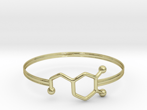 Dopamine Bracelet - small 65mm diameter in 18k Gold Plated Brass