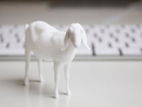 3D Scanned Nubian Goat  in White Natural Versatile Plastic