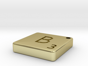 B in 18k Gold Plated Brass