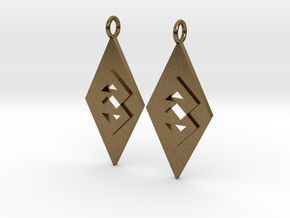 Triangle Earrings (Large) in Natural Bronze