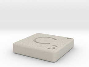 "C" Tile in Natural Sandstone