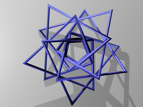 7 Strand Pentagonal Pendant in White Natural Versatile Plastic