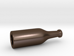 Bender Beer Bottle in Polished Bronze Steel