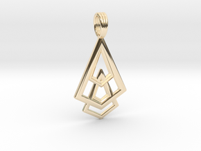DELTOHEDRON 2D in 14K Yellow Gold
